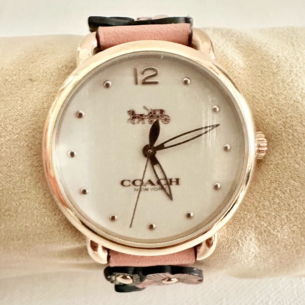 Coach *Discontinued* Ladies Arden pink floral watch - Picture 2 of 5